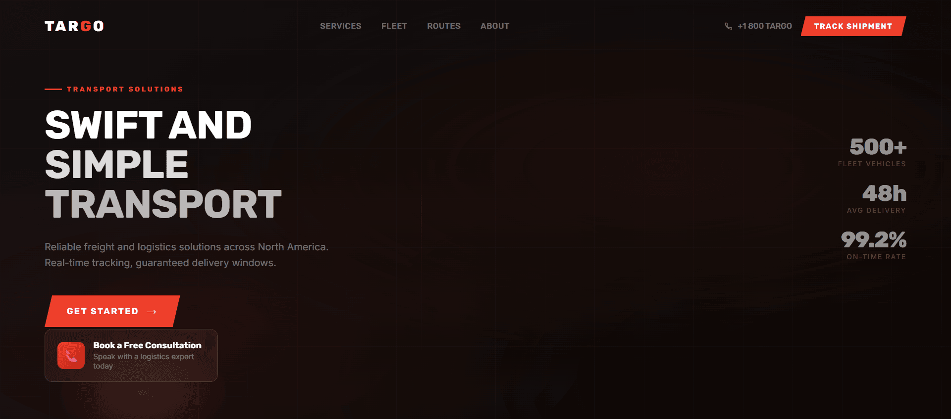 Automotive Hero , Clip-Path Buttons, Liquid Glass Card & Brand Red Accents