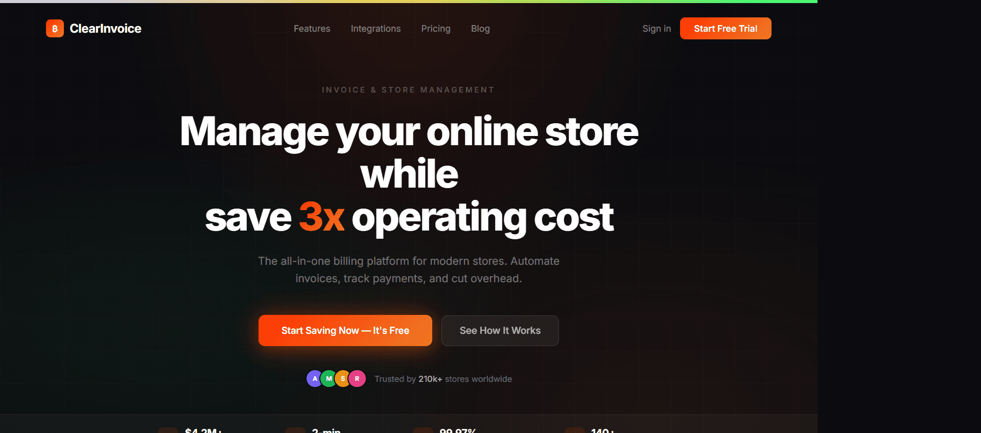 SaaS Hero , HLS Video, Gradient CTA Button with Glow, Social Proof Row