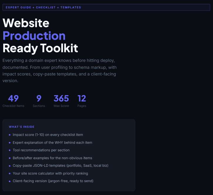 Website Production Ready Toolkit preview 1